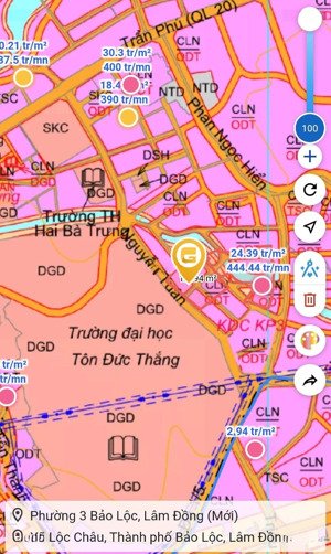 bán đất 90m2 tại đường qh07, khu tái định cư, lộc tiến, bảo lộc, 1,225 tỷ