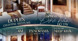 siêu phẩm căn duplex 199,8m² không gian biệt thự trên không view hồ tây vào tiền chỉ từ 8,2 tỷ