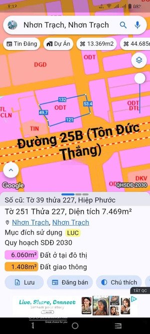 cần bán lô đất góc 2mt đường trước sau 1/25b hiệp phước, qh full odt, kdc ở kín, sát khu gamuda