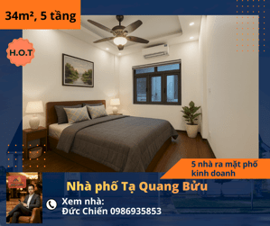 Nhà phố Tạ Quang Bửu, 34m², 5 tầng, vừa ở vừa cho thuê