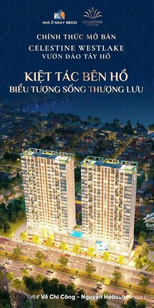 cơ hội hiếm tại hồ tây: duplex celestine westlake từ 8 tỷ vốn ban đầu