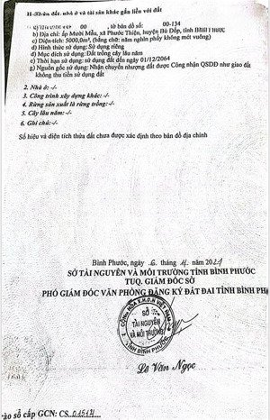 bán đất tại ấp 10 mẫu xã phước thiện, huyện bù đốp, bình phước, 3,5 tỷ, 5000 m2