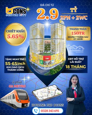 2pn2wc chỉ từ 2,9 tỷ tt đợt1 5%, 07/2026 mới đóng tiếp, ~1%/tháng full tiện ích all in one