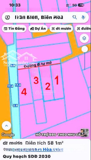 cần bán lô đất trung tâm biên hoà 330m2 đường hồ văn đại 1 sẹc 20 mét (phường quang vinh cũ)