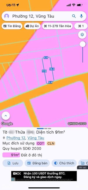 đất ngay chợ ẹo ông từ p. 12, vũng tàu, cách biển 15 phút