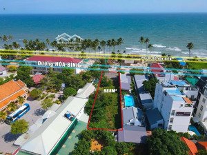 đất biển mũi né 988m2 full thổ cư mặt tiền hòa bình cách biển vài bước chân 27t tl
