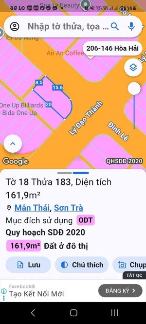 đất góc 2 mặt tiền đường lý đạo thành và đinh lễ, phường mân thái, sơn trà_tp đà nẵng