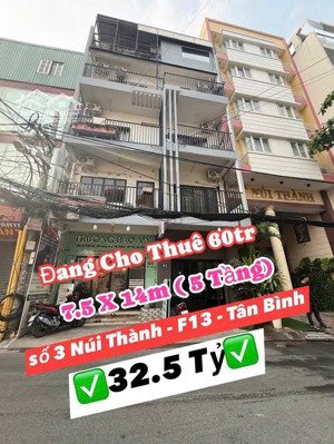 bán siêu phẩm nhà mặt phố 12pn, 13wc, 105m2 tại núi thành, p 13, tân bình, 32,5 tỷ