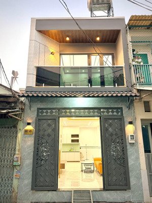 bán nhà mới 1 lầu hẻm 45 bình tiên gần mai xuân thưởng, phạm văn chí- dt 38m chỉ 5,4 tỷ