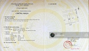 cặp đất mặt tiền đường thích thiện chiếu, khu đầu tuyến sơn trà, cách biển 500m