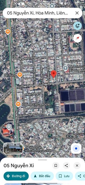 bán đất mặt tiền kinh doanh đường 7m5 nguyễn xí, hòa minh thông biển 125m2