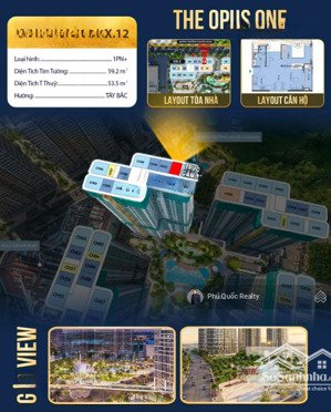 bán căn hộ the opus one từ chủ đầu tư - 1 phòng ngủ+ giá chỉ 4.2 tỷ, nhà trống, vinhomes grand park