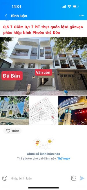 9,5 t giảm 9,1 t mt thụt quốc lộ 13 gầnvạn phúc hiệp bình phước thủ đức. nhà mới 4 tầng đường 7 m