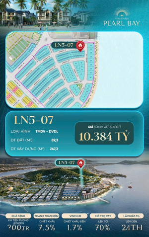 vinhomes pearl bay 1 bước ra biển căn rẻ giá tốt lh: 