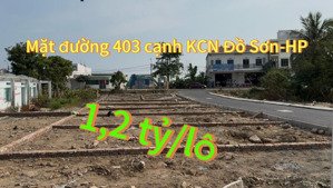 1,2 tỷ/lô mặt đường 403 - phường nam đồ sơn - hp