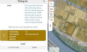 đất thổ cư 2 mặt tiền quận 12 sông vàm thuật - thới an 17a