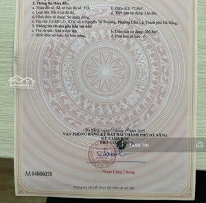 căn nhà mặt tiền đường cao xuân huy, cẩm lệ, đà nẵng