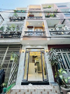 siêu phẩm 4 tầng hẽm xe hơi 6m gần chùa quan âm khu hiện hữu