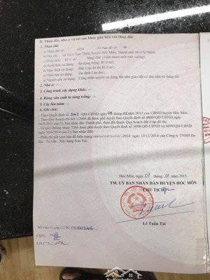 bán lô đất đường thới tam thôn 6. hẻm trước nhà 8m. dân cư đông. lh: 