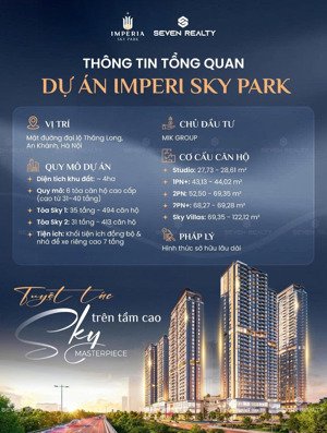 chỉ từ 600 - 800triệu sở hữu căn hộ tại dự án imperia sky park - an khánh- cđt mik group