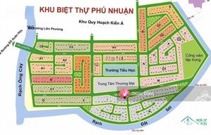 nền biệt thự q1 tại kdc phú nhuận, p phước long cần bán nhanh- dt: 15x18m( 270m2)- giá bán 86tr/m2