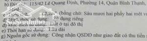 Nhà 3 tầng 3.2x20m 4PN 3WC, 115/42 Lê Quang Định 6.5 tỷ