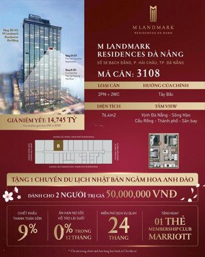 chính sách bán hàng đặc biệt duy nhất 5 ngày căn hộ 3108 m landmark residences đà nẵng