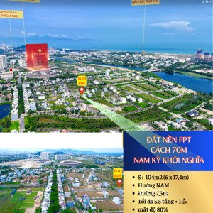 bán lô đất 104m2 fpt cạnh nam kỳ khởi nghĩa | giá tốt cho nhà đầu tư