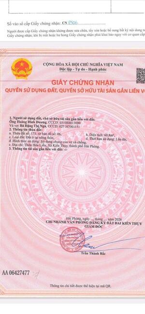 Bán đất Thuận Thiên - Kiến Thụy - Hải Phòng