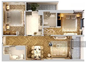 căn hộ biển 2pn đẹp xuất sắc tại newtown diamond đà nẵng, 5,332 tỷ, 73.27m2