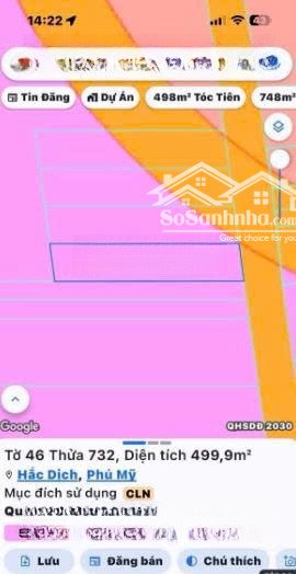 bán đất lô góc 2 mặt tiền đặng xuân bảng, tân thành, tp hcm (tx phú mỹ cũ) 500m², giá 3 tỷ