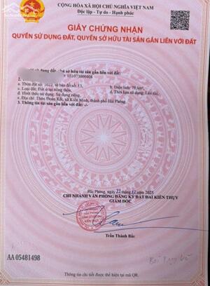 Bán đất Minh Tân - Kiến Thụy - Hải Phòng