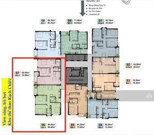 bán căn hộ 1pn prive mặt sông thoáng full nội thất