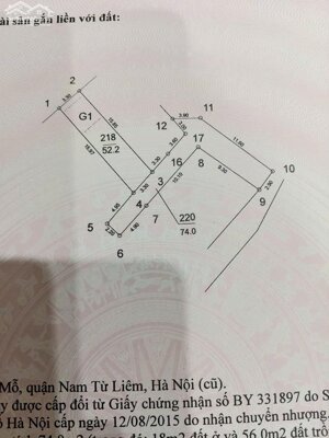 BÁN ĐẤT THỔ CƯ TÂY MỖ – NAM TỪ LIÊIM. 52,2m² | Mặt tiền 3,3m | Ngõ nhỏ | Giá đầu tư