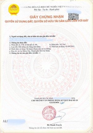 bán đất khu dân cư, đường nguyễn thị chiếu, an phú, củ chi dt 12x62m, cn 762m2, giá 1,8 tỷ