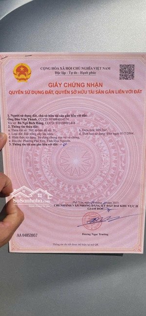 bán đất rộng, giá rẻ gần khu công nghiệp điềm thụy - phổ yên - thái nguyên