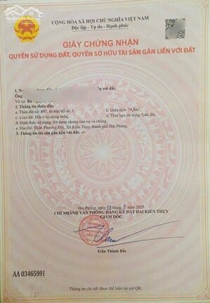 Bán đất Thụy Hương - Kiến Thụy - Hải Phòng