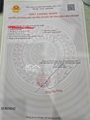 bán đất đường điện biên phủ phường bình dương 150m2 giá ngộp ngân hàng