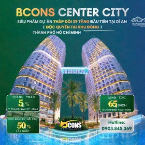 giỏ hàng bcons center city, ngay làng đại học quốc gia thủ đức,chỉ 2.8tỷ, 2pn, 2wc, tặng tivi 65in