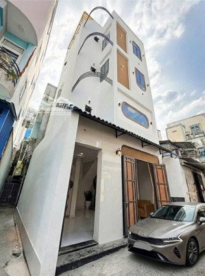 hẻm xe tải k.doanh nguyễn gia trí & xvnt | 5 tầng + st 40m2 ngang 5.6m | full nội thất | 7.36t tl