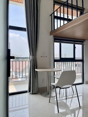 cho thuê cc mini có gác , ban công dt 30m2 tại đường nguyễn thị định, p bình trưng tây, q2, hcm