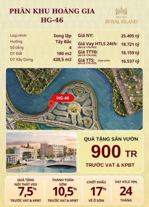 quỹ căn độc quyền vinhomes royal island
