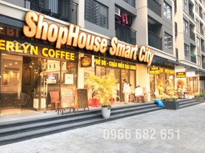 vốn 3 tỷ - lãi 85 triệu/tháng - shophouse khối đế tại vinhomes smart city - sổ đỏ lâu dài