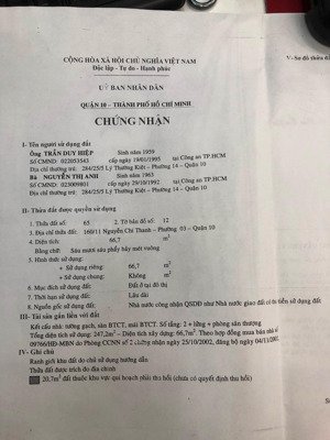 bán gấp nhà riêng 160/11 nguyễn chí thanh, 13 tỷ, 247m2, pháp lý đầy đủ