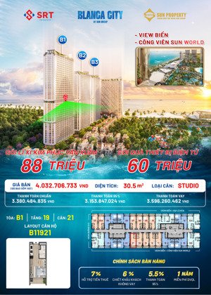 căn 1pn view sun world số ít còn lại trên thị trường