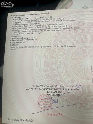 Bán đất Xuyên Mộc: 200m² đất ở lâu dài + 1.139m² đất vườn