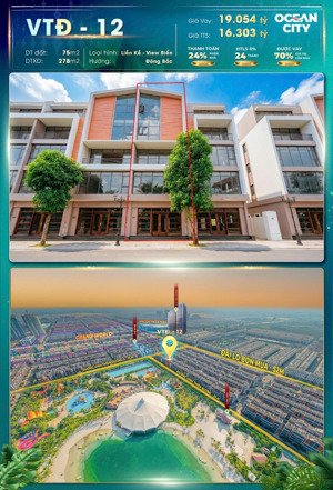 bán nhanh căn vtd -12 dối diện hồ tạo sóng vinhome ocp3 giá 16 tỷ