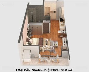 chủ cần bán ngay căn studio với giá 2,3 tỷ full nội thất, view pháo hoa