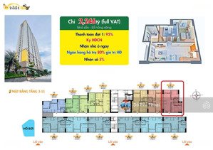 cần bán căn hộ bcons 61,14m2 góc 2pn 2wc dt. cạnh ngay làng đại học thủ đức, sổ hồng riêng. giá rẻ