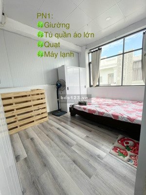 phòng đầy đủ nội thất bình thạnh, 2pn+1 p. bếp ,giá chỉ 6x